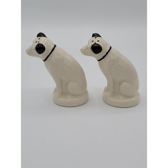 RCA Nipper dog Salt Pepper Shaker W/ Cork Stoppers - Picture 4 of 7